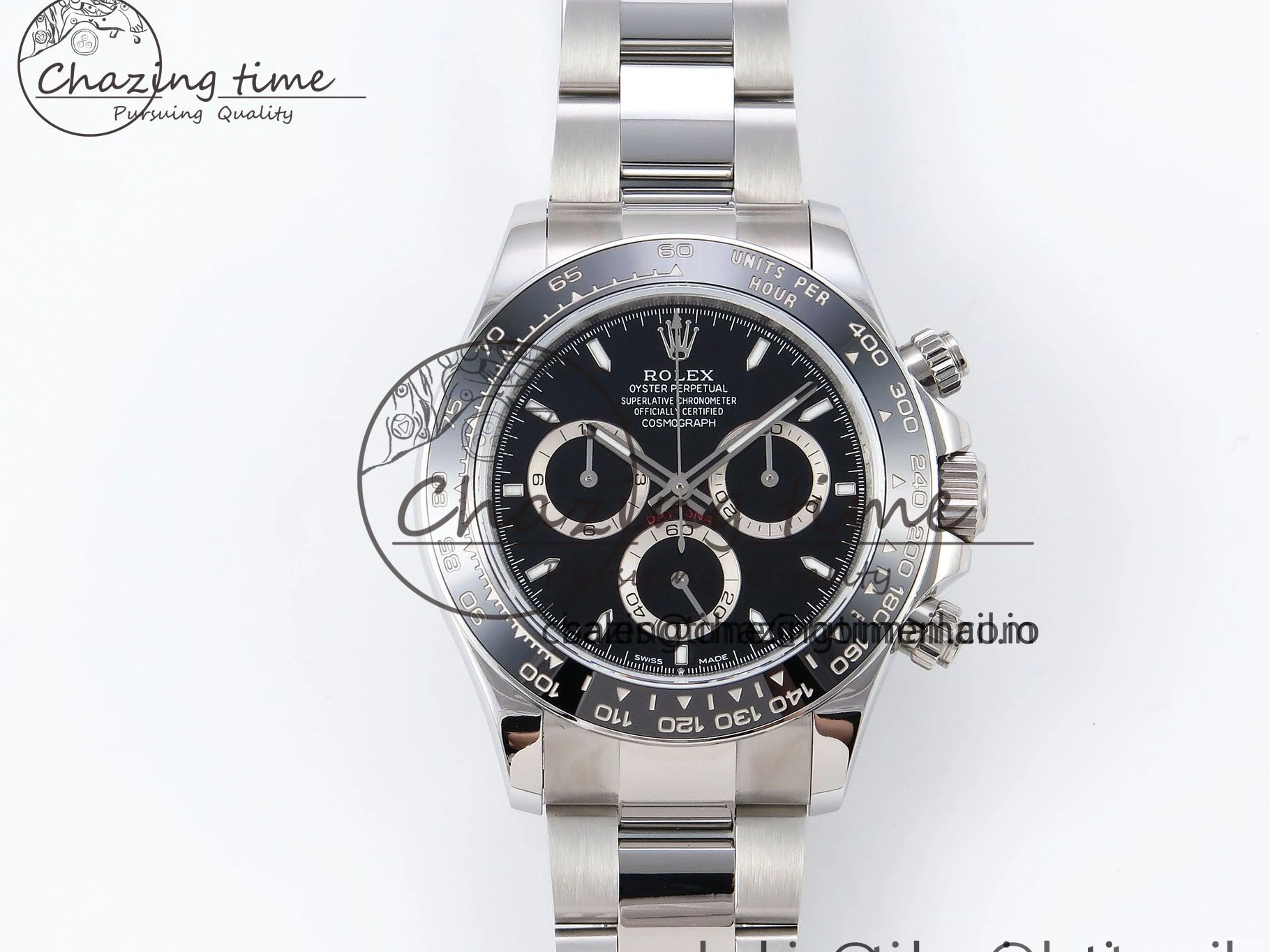 MiroTime 0422 Daytona 126500 QF 1:1 Best Edition 904L Steel Black Dial on SS Braclet SH4131 V ZeroBulk 1296